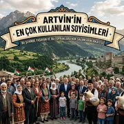 Artvin'de en çok kullanılan soyadlar