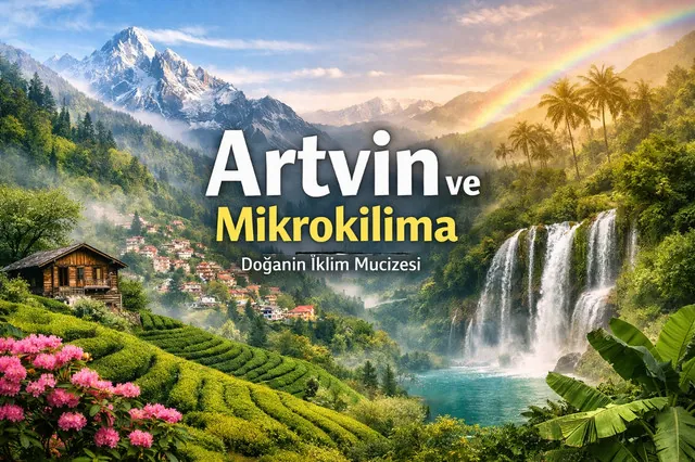 Artvin mikroklima — vadilerde çay ve kivi, yüksekte ladin ormanları, farklı iklim kuşakları