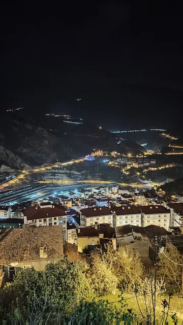 Artvin gece görüntüsü şehir ışıkları