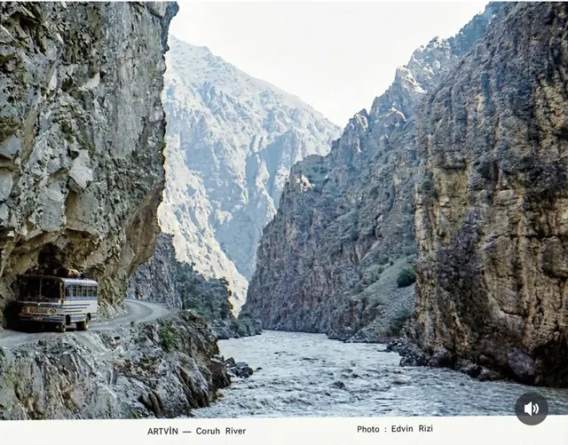 Artvin Yusufeli yolu Dokuzogul köyü yakınları 1960 yıllar tarihi fotoğraf